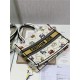 MEDIUM Dior BOOK TOTE Dior Pixel Zodiac Embroidery White High