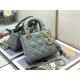 MINI LADY Dior BAG Patent Cannage Calfskin Grey Blue High