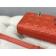 LADY D-JOY BAG MEDIUM Cannage Lambskin Orange High