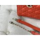 LADY D-JOY BAG MEDIUM Cannage Lambskin Orange High