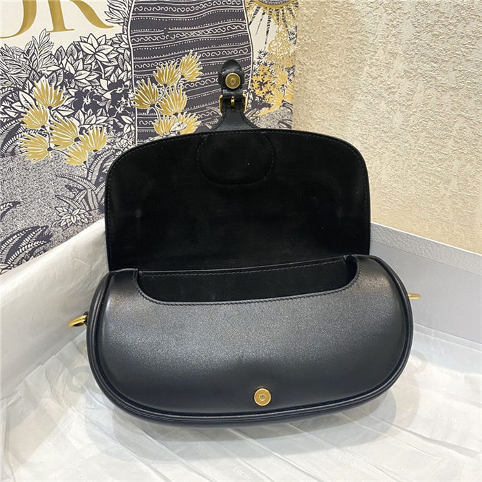 Dior BOBBY EAST-WEST BAG Box Calfskin Black High