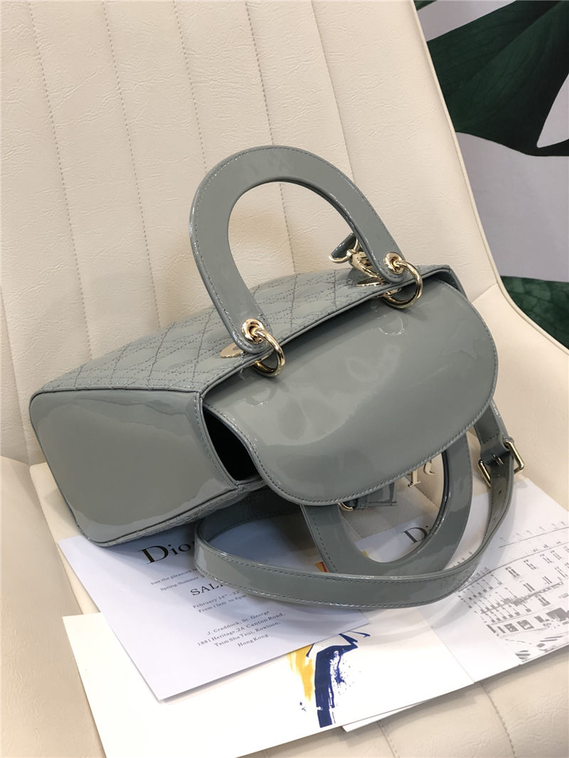 MEDIUM LADY Dior BAG Patent Cannage Calfskin High