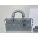 LADY D-JOY BAG SMALL Ultramatte Cannage Calfskin High