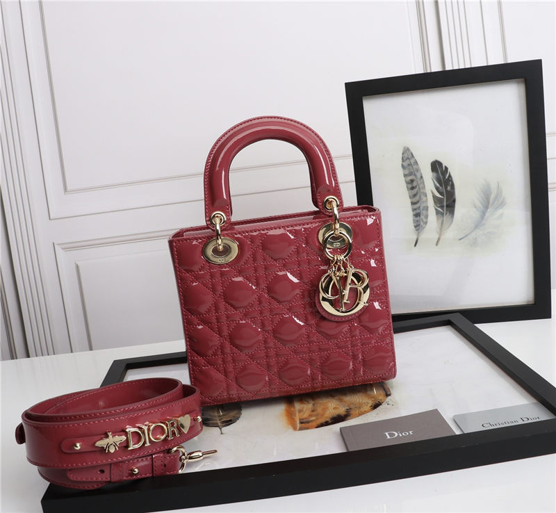 SMALL LADY Dior MY ABCDior BAG Patent Cannage Calfskin High