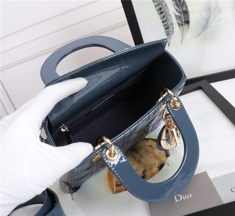 SMALL LADY Dior MY ABCDior BAG Patent Cannage Calfskin High