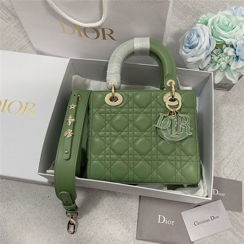 SMALL LADY Dior MY ABCDior BAG Cannage Lambskin Enamel High