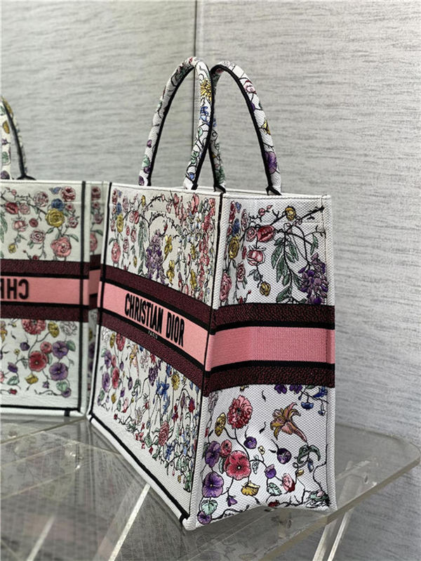 LARGE Dior BOOK TOTE Florilegio Embroidery High