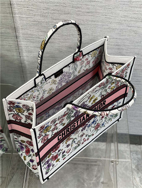 LARGE Dior BOOK TOTE Florilegio Embroidery High