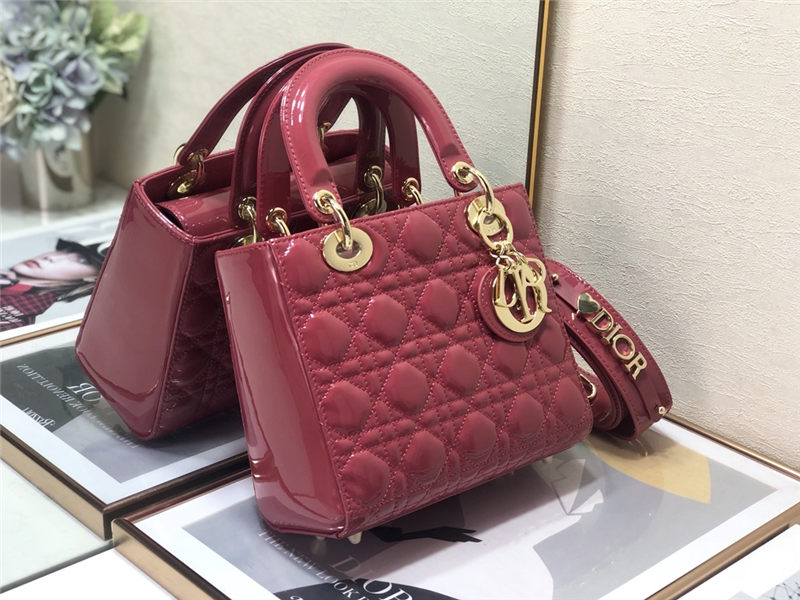 SMALL LADY Dior MY ABCDior BAG Patent Cannage Calfskin High