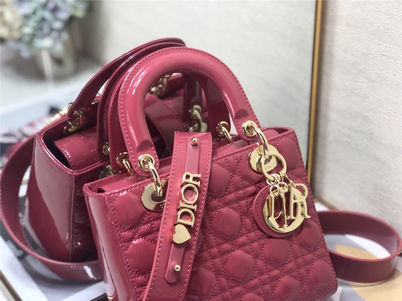 SMALL LADY Dior MY ABCDior BAG Patent Cannage Calfskin High