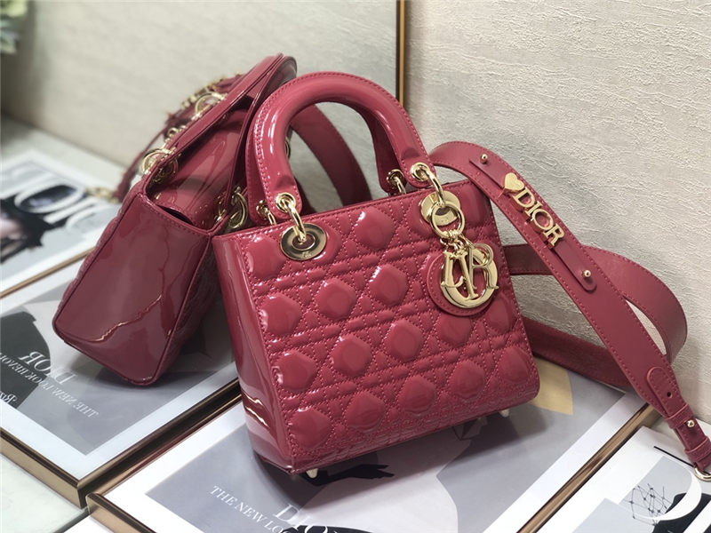 SMALL LADY Dior MY ABCDior BAG Patent Cannage Calfskin High