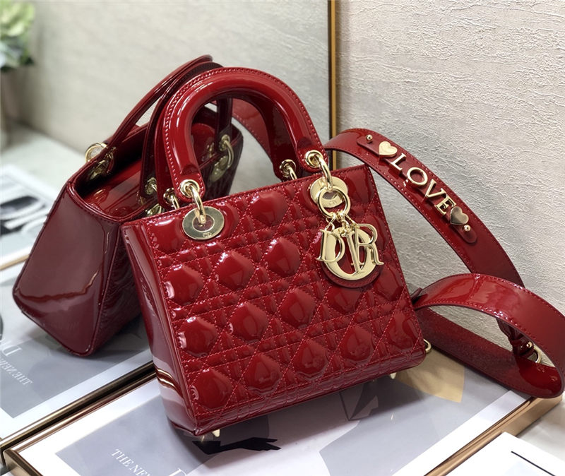 SMALL LADY Dior MY ABCDior BAG Patent Cannage Calfskin High