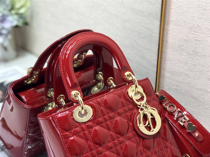 SMALL LADY Dior MY ABCDior BAG Patent Cannage Calfskin High