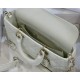 LADY D-JOY BAG MEDIUM Cannage Lambskin Cream High