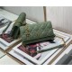 Dior CARO BELT POUCH WITH CHAIN Supple Cannage Calfskin Green High