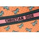 LARGE Dior BOOK TOTE Multicolor Dragon & Fire Embroidery Orange High