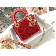 MINI LADY Dior BAG Embroidery Calfskin High