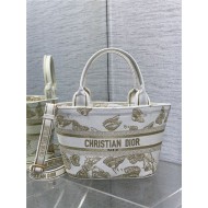 DIOR HAT BASKET BAG Butterflies Embroidery High