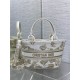 DIOR HAT BASKET BAG Butterflies Embroidery High