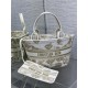 DIOR HAT BASKET BAG Butterflies Embroidery High