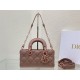 LADY D-JOY BAG SMALL Ultramatte Cannage Calfskin High