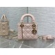 MINI LADY Dior BAG Cannage Lambskin Gold Metal Pink High