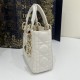 MINI LADY Dior BAG Cannage Lambskin Gold Metal White High