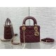 MINI LADY Dior BAG Cannage Lambskin Gold Metal Burgundy High