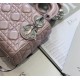 MINI LADY Dior BAG Cannage Lambskin Silver Metal Pink High