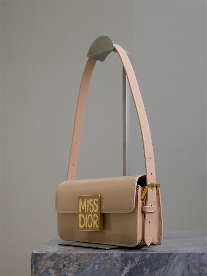 MISS DIOR FLAP BAG Patent Calfskin High