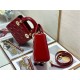 MINI LADY Dior BAG Patent Cannage Calfskin Red High