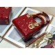 MINI LADY Dior BAG Patent Cannage Calfskin Red High