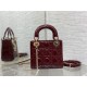 MINI LADY Dior BAG Patent Cannage Calfskin Burgundy High