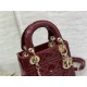 MINI LADY Dior BAG Patent Cannage Calfskin Burgundy High