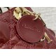 MINI LADY Dior BAG Patent Cannage Calfskin Burgundy High