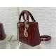 MINI LADY Dior BAG Patent Cannage Calfskin Burgundy High