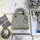 MINI LADY Dior BAG Patent Cannage Calfskin Silver Metal Grey High