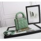 MINI LADY Dior BAG Patent Cannage Calfskin Silver Metal Green High