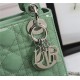 MINI LADY Dior BAG Patent Cannage Calfskin Silver Metal Green High