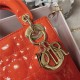 MINI LADY Dior BAG Patent Cannage Calfskin Orange High