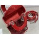 MINI LADY Dior BAG Patent Cannage Calfskin Silver Metal Cherry High