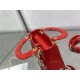 MINI LADY Dior BAG Patent Cannage Calfskin Cherry  High