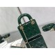 MINI LADY Dior BAG Patent Cannage Calfskin Dark Green High