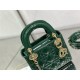 MINI LADY Dior BAG Patent Cannage Calfskin Dark Green High