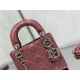 MINI LADY Dior BAG Patent Cannage Calfskin Silver Metal Dusty Pink High