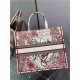 DiorAMOUR LARGE Dior BOOK TOTE Red and White D-Royaume d'Amour Embroidery High