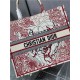 DiorAMOUR LARGE Dior BOOK TOTE Red and White D-Royaume d'Amour Embroidery High