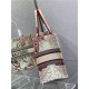 MEDIUM DiorAMOUR Dior BOOK TOTE Red and White D-Royaume d'Amour Embroidery High