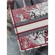 MEDIUM DiorAMOUR Dior BOOK TOTE Red and White D-Royaume d'Amour Embroidery High