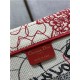 MEDIUM DiorAMOUR Dior BOOK TOTE Red and White D-Royaume d'Amour Embroidery High